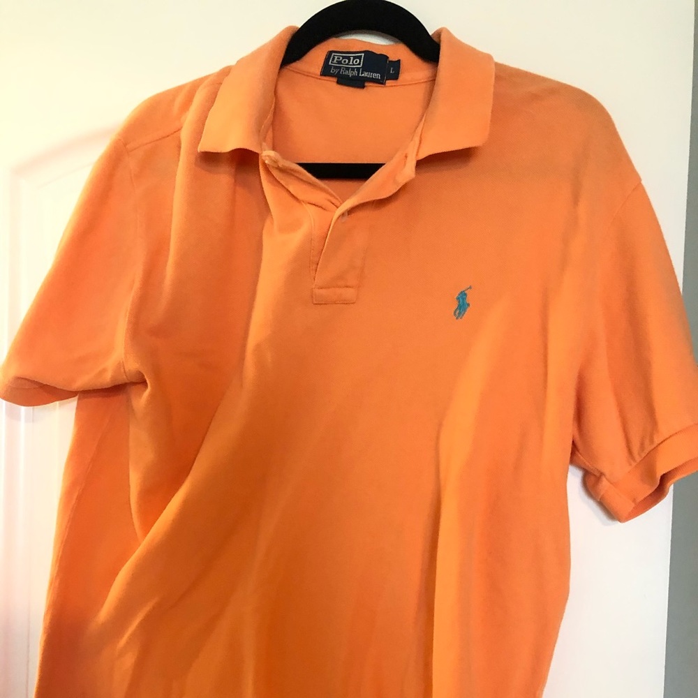 Men’s orange large polo Ralph Lauren